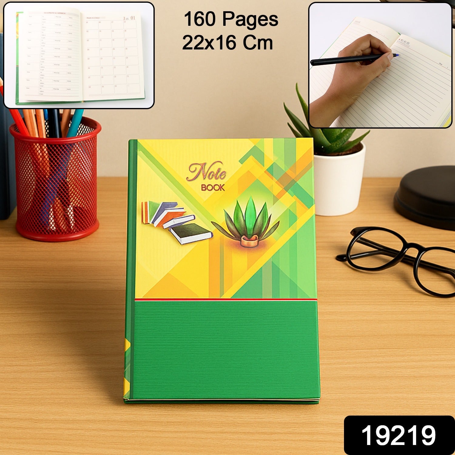 Hardbound Daily Planner Notebook with Calendar Pages Hardbound Daily Planner Notebook with Calendar Pages